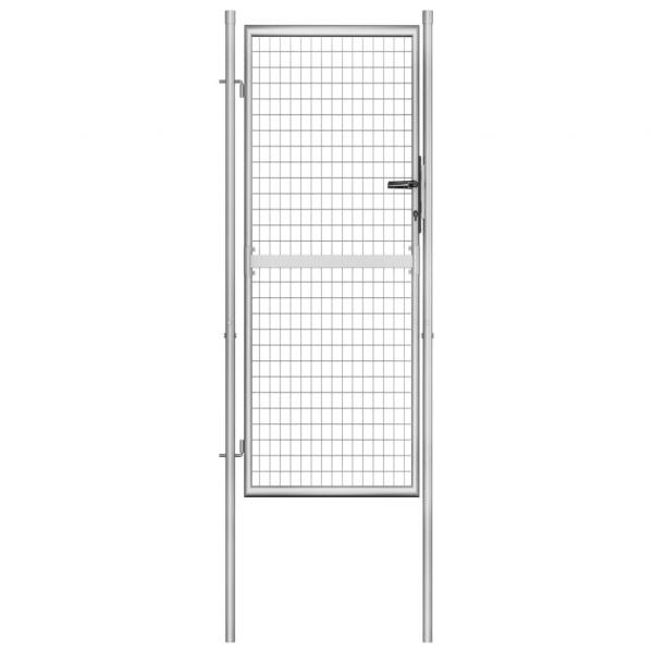 ARDEBO.de - Gartentor Verzinkter Stahl 105x250 cm Silbern