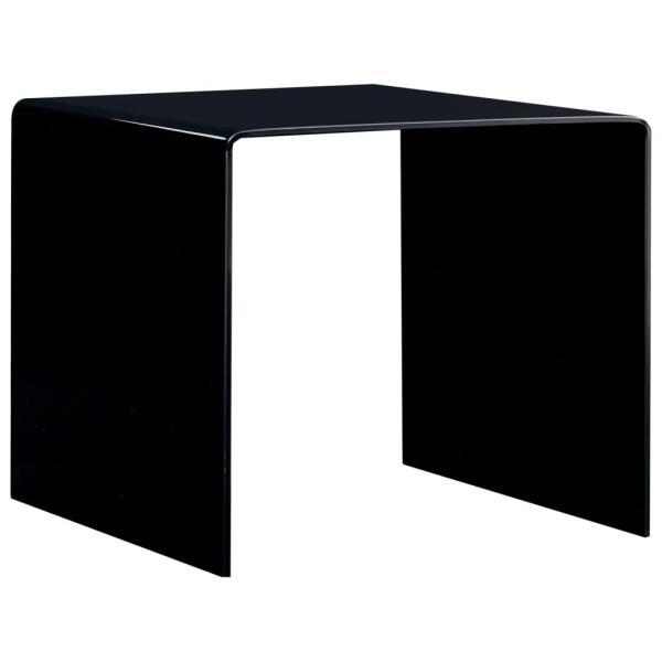 ARDEBO.de - Couchtisch Schwarz 50x50x45 cm Hartglas