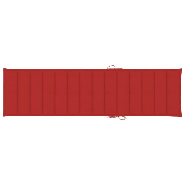 Sonnenliegen-Auflage Rot 200x50x3 cm Oxford-Gewebe