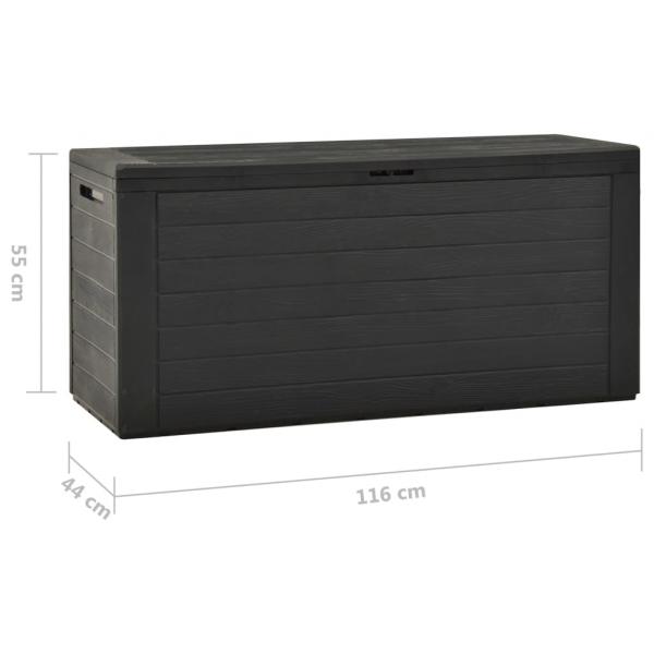 Gartenbox Anthrazit 116x44x55 cm