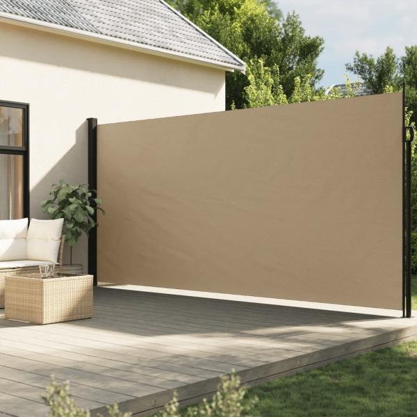 ARDEBO.de - Seitenmarkise Ausziehbar Beige 200x600 cm