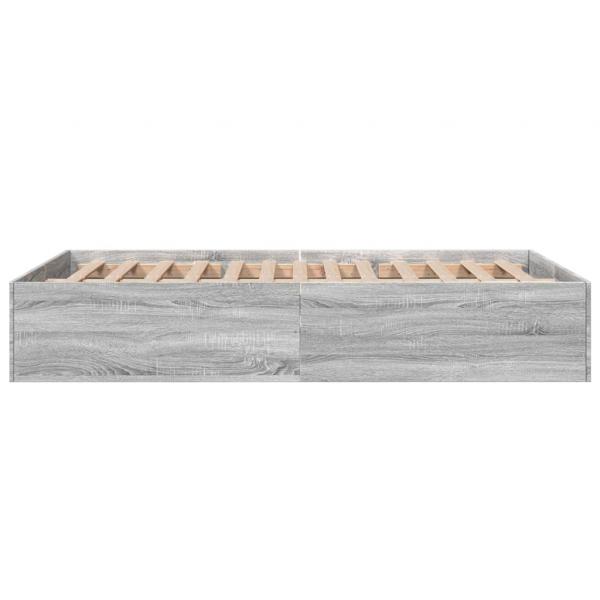 Bettgestell Grau Sonoma 120x190 cm Holzwerkstoff