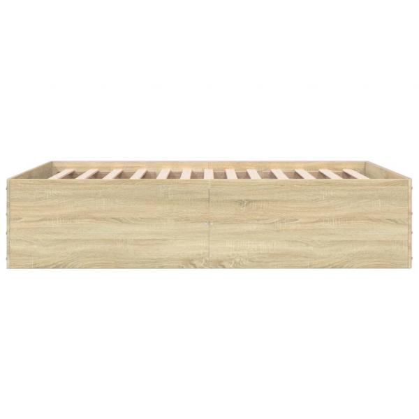 Bettgestell Sonoma-Eiche 135x190 cm Holzwerkstoff