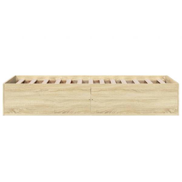 Bettgestell Sonoma-Eiche 90x200 cm Holzwerkstoff