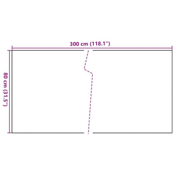 Balkon-Sichtschutz Braun und Schwarz 300x80 cm Poly Rattan