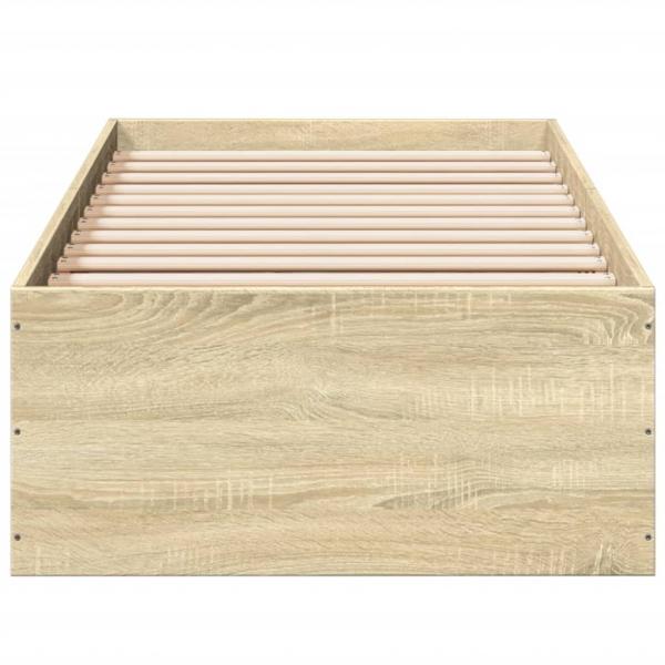 Bettgestell Sonoma-Eiche 100x200 cm Holzwerkstoff