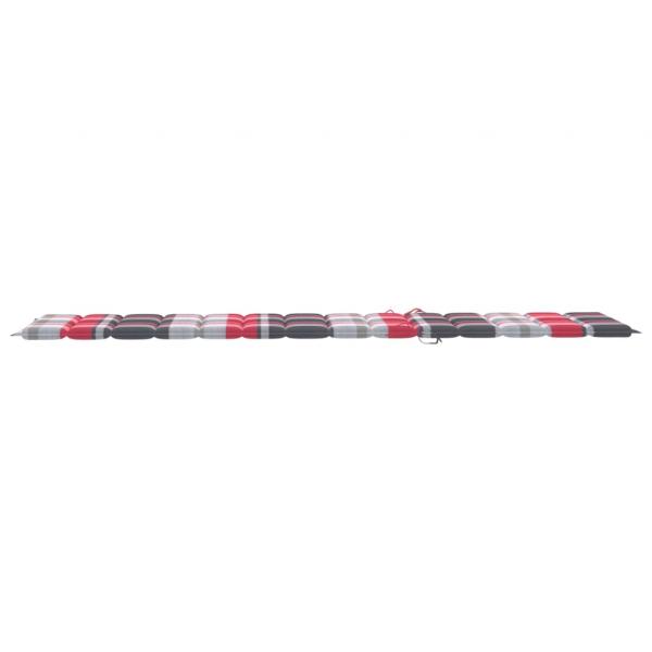 Sonnenliegen-Auflage Rot Karomuster 200x50x3 cm Oxford-Gewebe