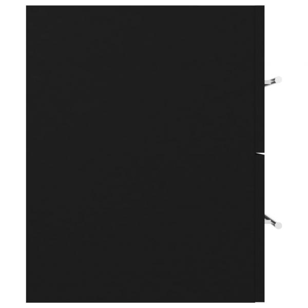 Waschbeckenunterschrank Schwarz 100x38,5x48 cm Holzwerkstoff