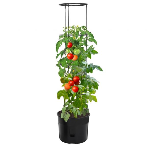 ARDEBO.de - Tomatentopf Anthrazit Ø39x150 cm Polypropylen