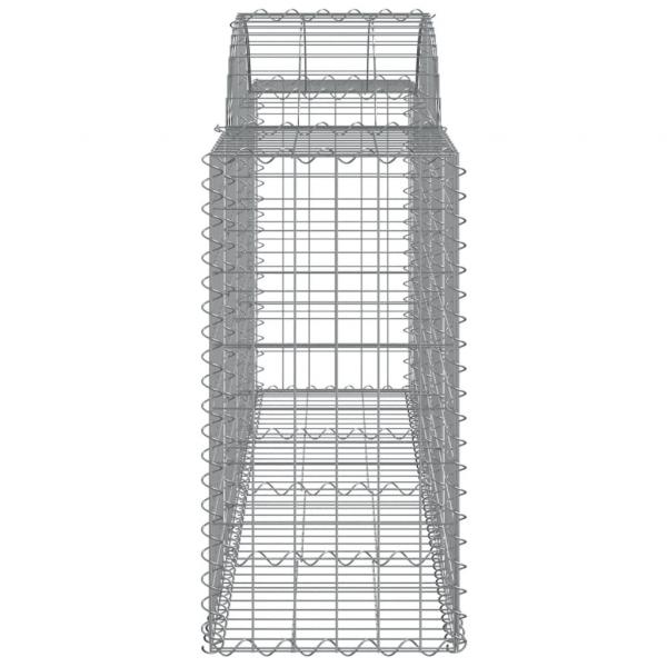 Gabionen mit Hochbogen 50 Stk. 200x50x80/100cm Verzinktes Eisen