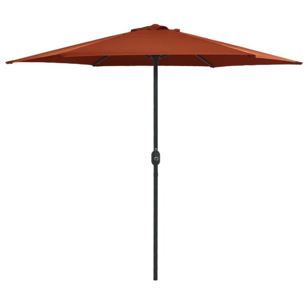 ARDEBO.de - Sonnenschirm mit Aluminium-Mast 270 x 246 cm Terracotta-Rot