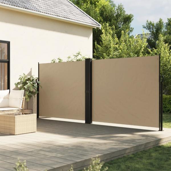 ARDEBO.de - Seitenmarkise Ausziehbar Beige 180x1200 cm