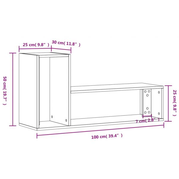 TV-Schränke 2 Stk. Schwarz 100x30x50 cm Holzwerkstoff