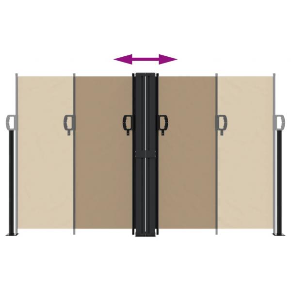 Seitenmarkise Ausziehbar Taupe 140x600 cm