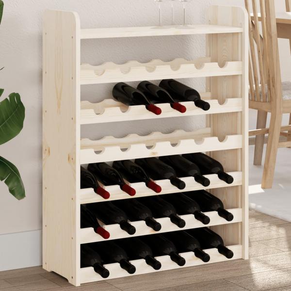 ARDEBO.de - Weinregal mit Oberplatte 67,5x25x87 cm Massivholz Kiefer