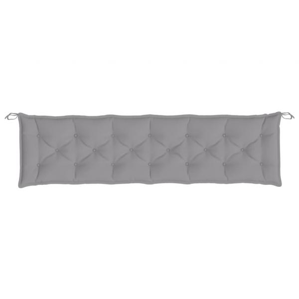 Gartenbank-Auflagen 2 Stk. Grau 200x50x7 cm Oxford-Gewebe