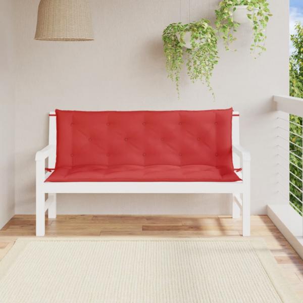 ARDEBO.de - Gartenbank-Auflagen 2 Stk. Rot 150x50x7 cm Oxford-Gewebe