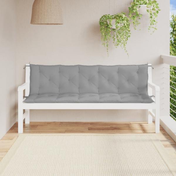 ARDEBO.de - Gartenbank-Auflagen 2 Stk. Grau 180x50x7 cm Oxford-Gewebe