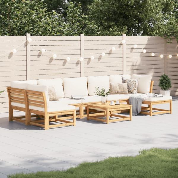 ARDEBO.de - 8-tlg. Garten-Lounge-Set mit Kissen Massivholz Akazie