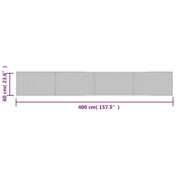 Teppich Rechteckig Grau 60x400 cm Bambus