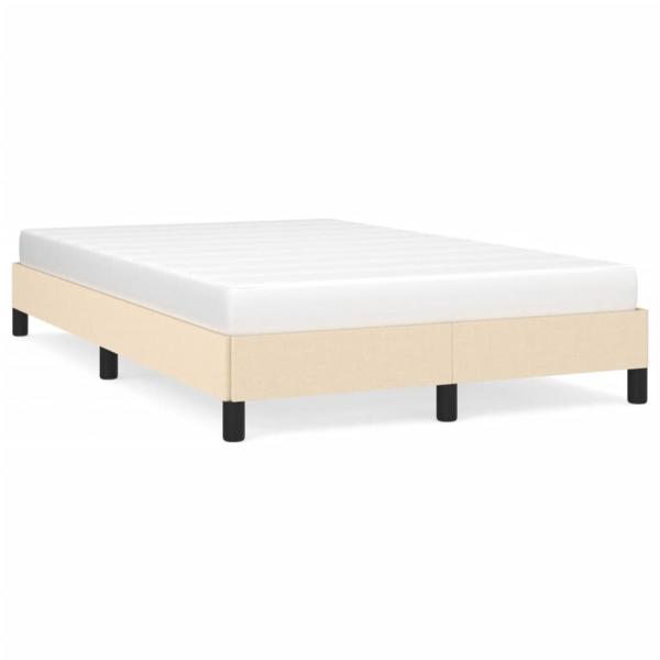 ARDEBO.de - Bettgestell Creme 120x190 cm Stoff