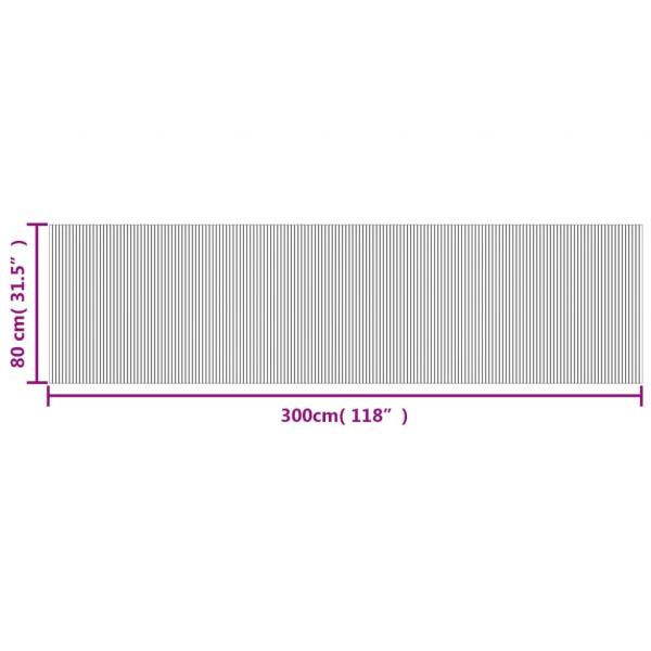 Teppich Rechteckig Dunkelbraun 80x300 cm Bambus