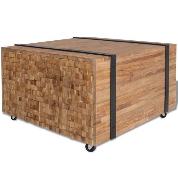 ARDEBO.de - Beistelltisch Teak 60x60x38 cm