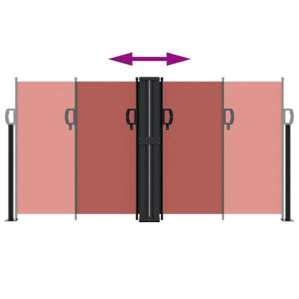 Seitenmarkise Ausziehbar Terrakottarot 120x600 cm