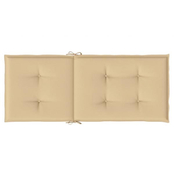 Hochlehner-Auflagen 6 Stk. Melange Beige 120x50x4 cm Stoff