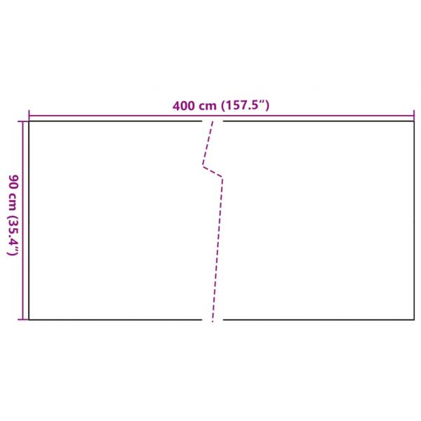 Balkon-Sichtschutz Hellbraun 400x90 cm Poly Rattan