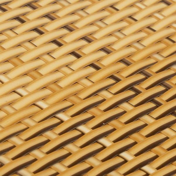 Balkon-Sichtschutz Hellbraun 600x100 cm Poly Rattan