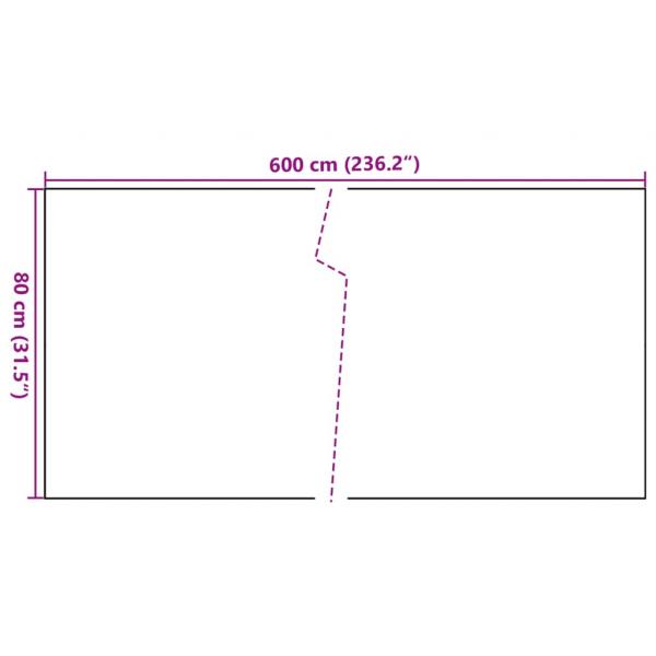 Balkon-Sichtschutz Schwarz 600x80 cm Poly Rattan