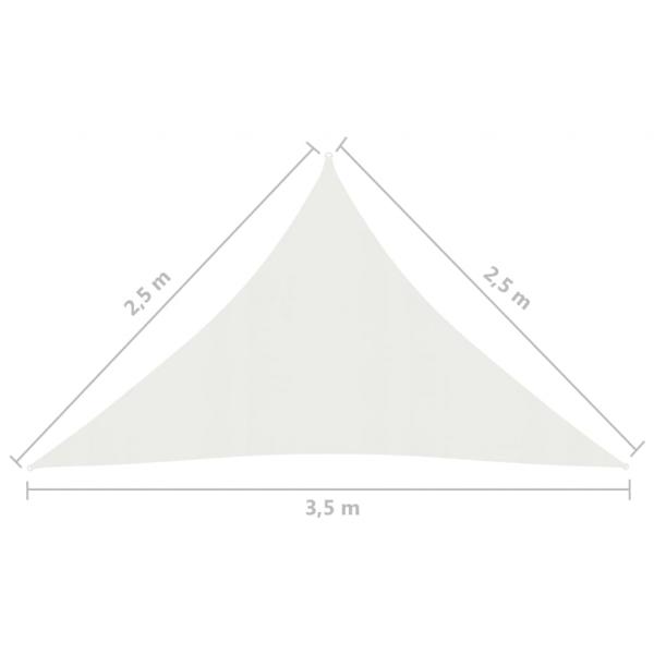 Sonnensegel 160 g/m² Weiß 2,5x2,5x3,5 m HDPE