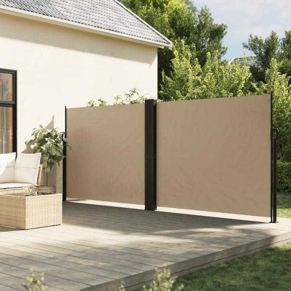 ARDEBO.de - Seitenmarkise Ausziehbar Beige 180x600 cm