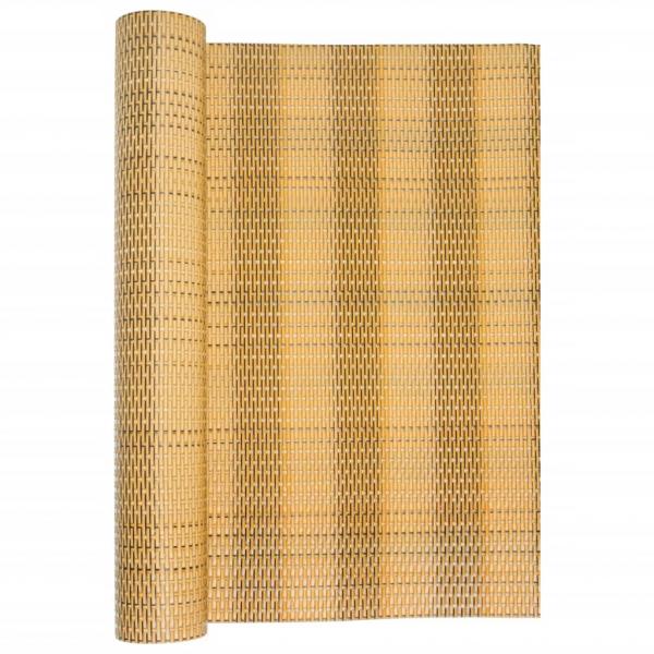 Balkon-Sichtschutz Hellbraun 300x80 cm Poly Rattan