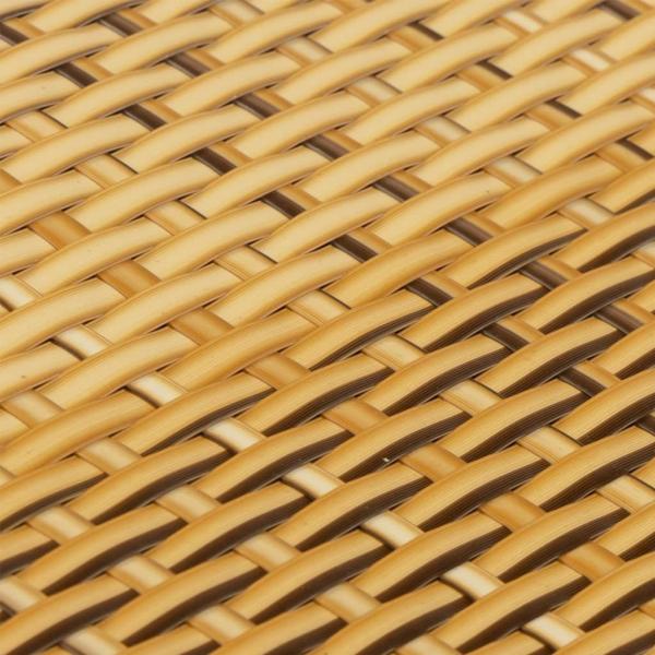 Balkon-Sichtschutz Hellbraun 500x80 cm Poly Rattan