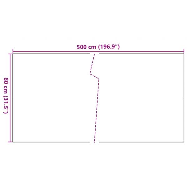 Balkon-Sichtschutz Hellbraun 500x80 cm Poly Rattan