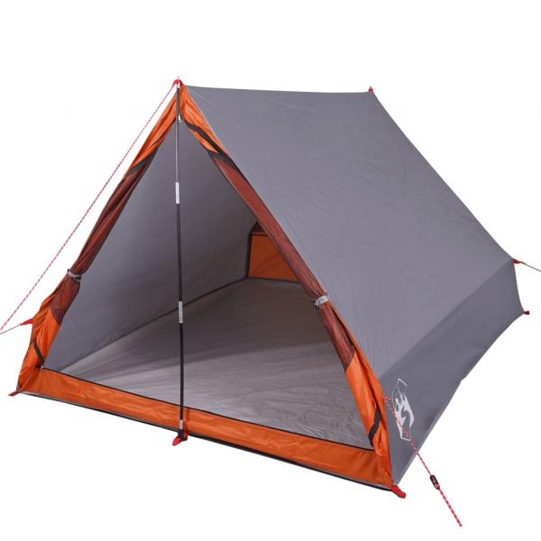 Campingzelt A-Form 2 Personen Grau Wasserdicht