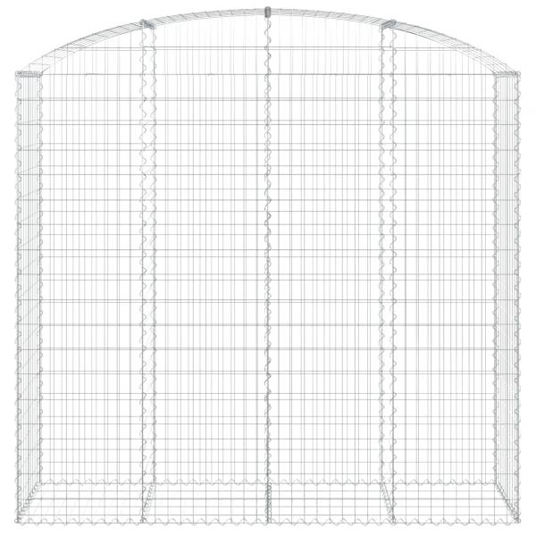 Gabione mit Hochbogen 200x50x180/200 cm Verzinktes Eisen