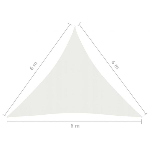 Sonnensegel 160 g/m² Weiß 6x6x6 m HDPE