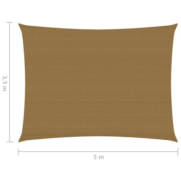 Sonnensegel 160 g/m² Taupe 3,5x5 m HDPE