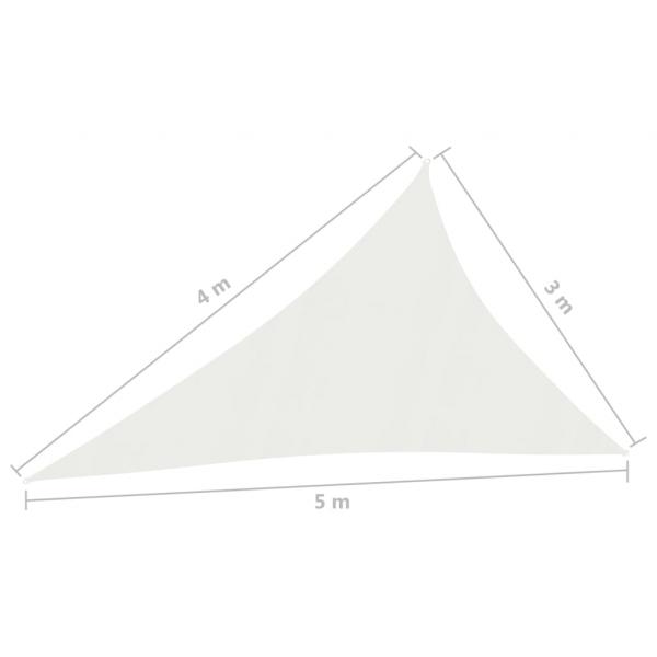 Sonnensegel 160 g/m² Weiß 3x4x5 m HDPE