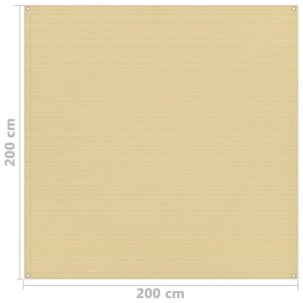 Zeltteppich 200x200 cm Beige