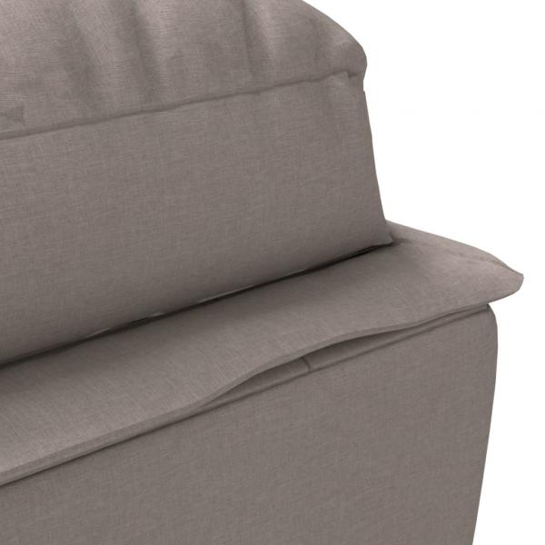 Massage-Chaiselongue mit Kissen Taupe Stoff