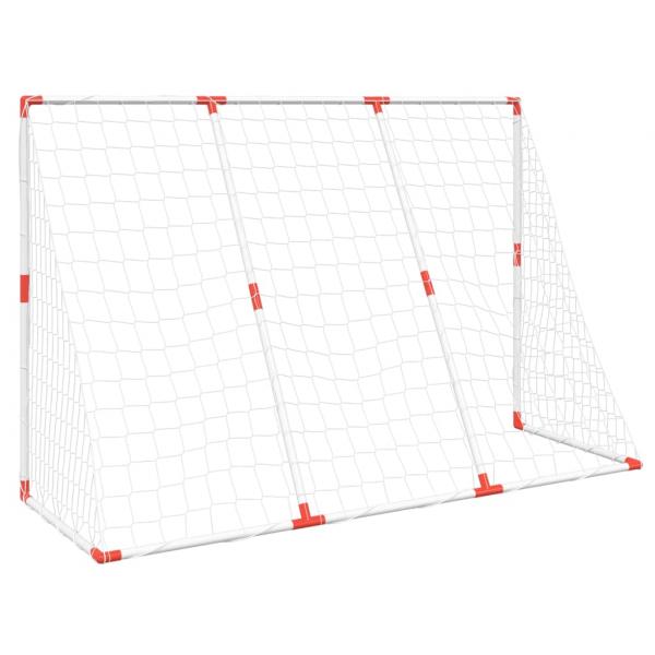 Fußballtor für Kinder mit Bällen 2-in-1 Weiß 184x64x124 cm