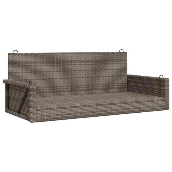 ARDEBO.de - Hängebank Grau 119x56x48 cm Poly Rattan