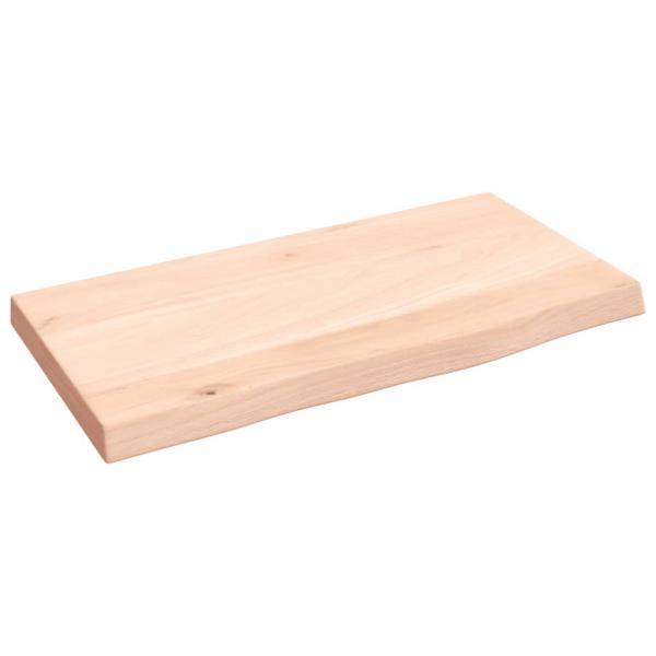 ARDEBO.de - Wandregal 40x20x2 cm Massivholz Eiche Unbehandelt