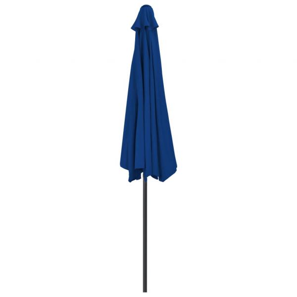 Balkon-Sonnenschirm Alu-Mast Blau 300x155x223cm Halbrund