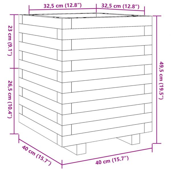 Pflanzkübel 40x40x49,5 cm Massivholz Douglasie