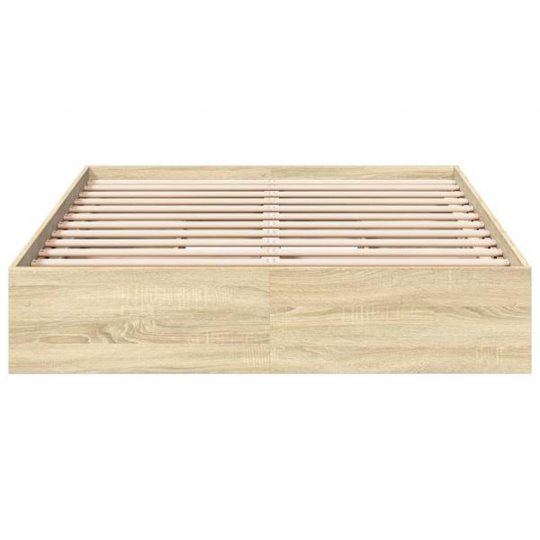 Bettgestell mit Schubladen Sonoma-Eiche 140x190cm Holzwerkstoff